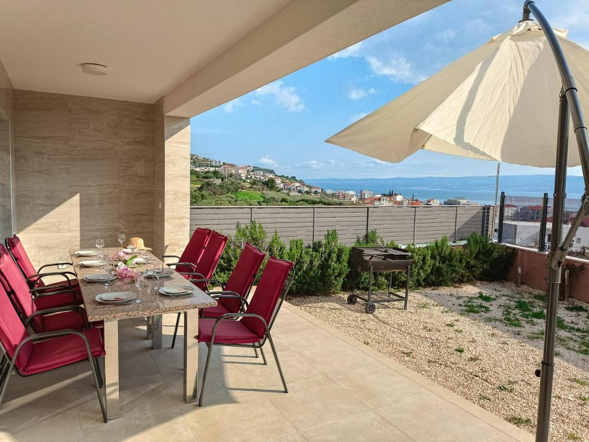 Modern Villa With Jacuzzi, Beautiful Sea View, Near Split! Villa 36A Podstrana Zewnętrze zdjęcie