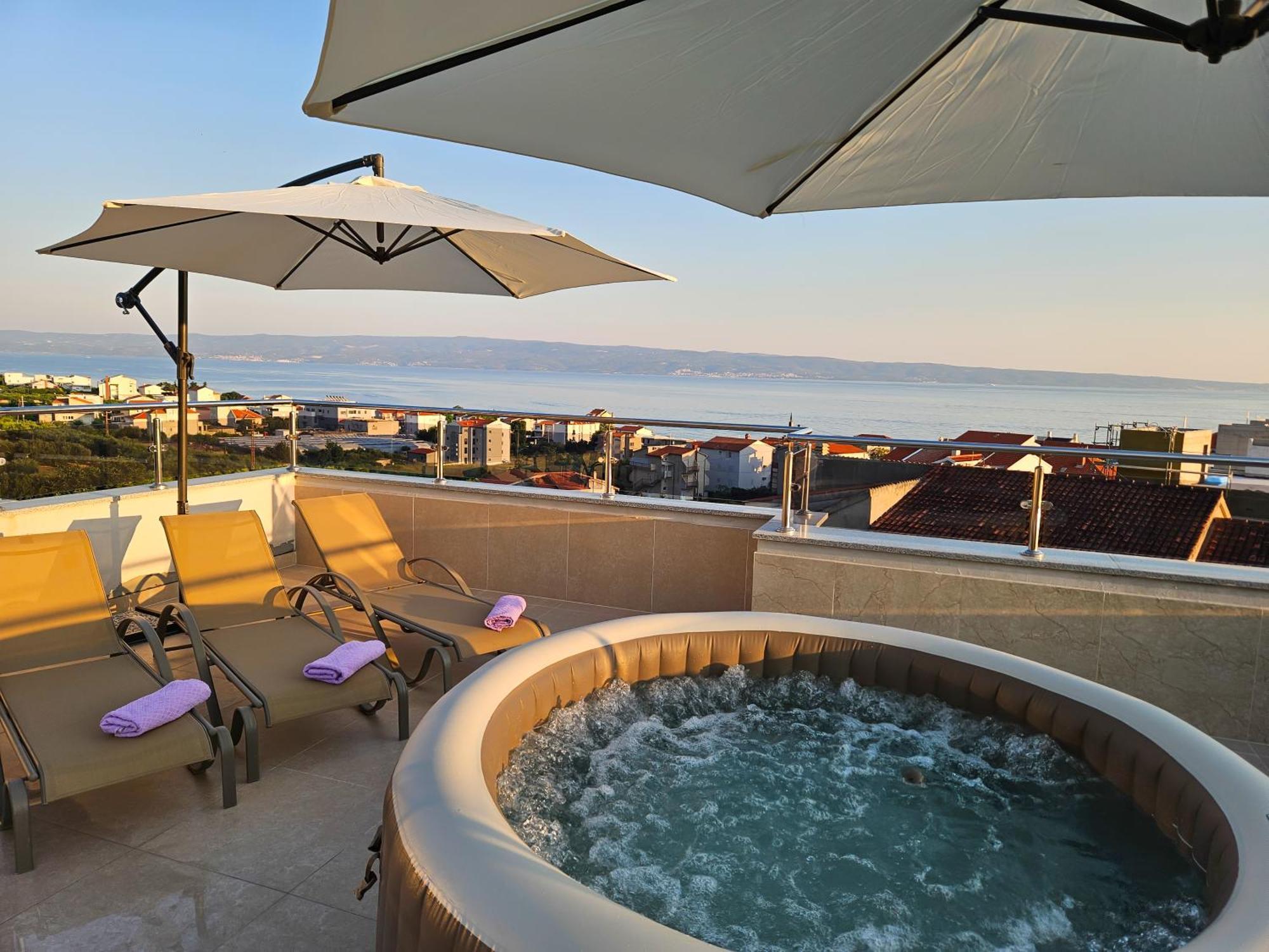 Modern Villa With Jacuzzi, Beautiful Sea View, Near Split! Villa 36A Podstrana Zewnętrze zdjęcie