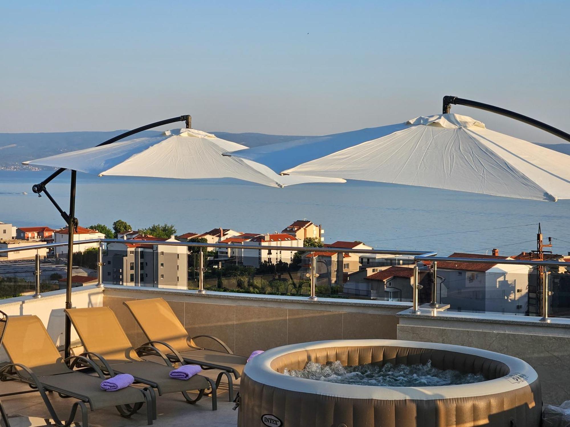Modern Villa With Jacuzzi, Beautiful Sea View, Near Split! Villa 36A Podstrana Zewnętrze zdjęcie